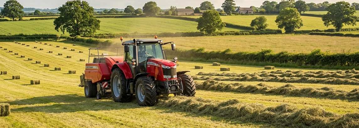 baling hay in dorset
