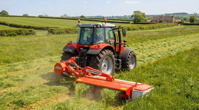mowing hay