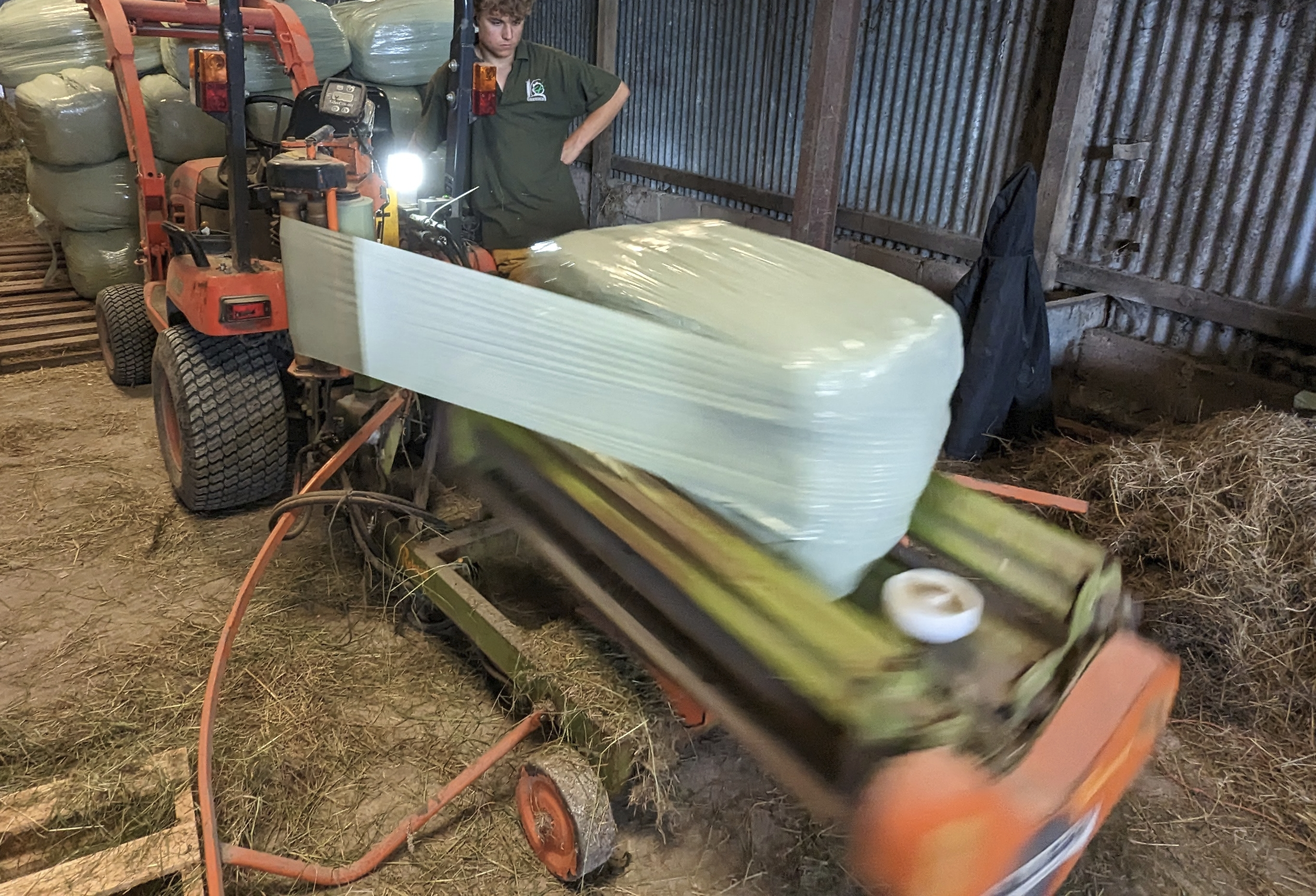 small bale wrapping