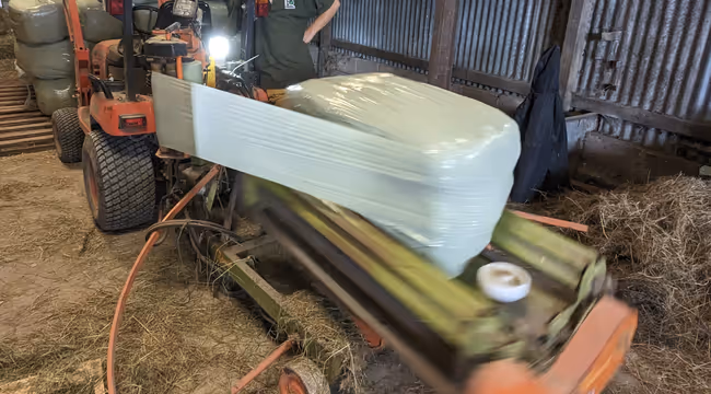 small bale wrapping
