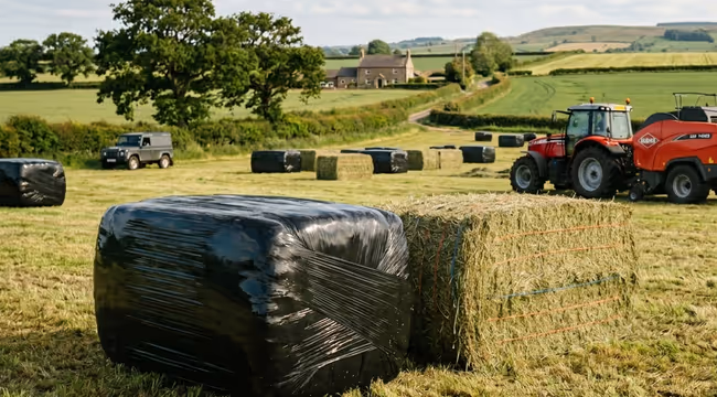 square bale wrapping dorset